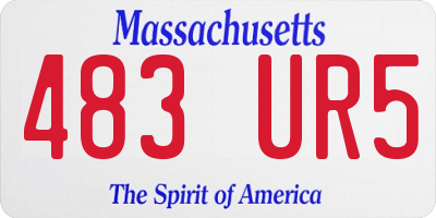 MA license plate 483UR5