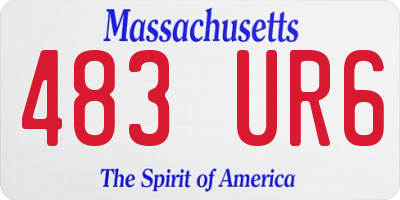 MA license plate 483UR6