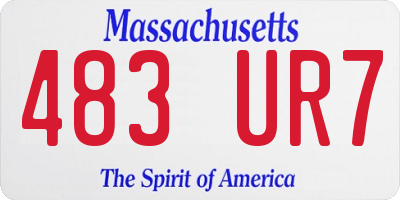 MA license plate 483UR7