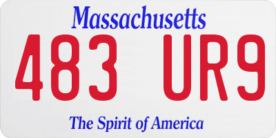 MA license plate 483UR9