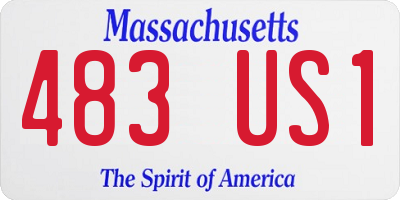 MA license plate 483US1