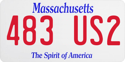 MA license plate 483US2