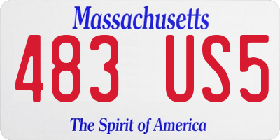 MA license plate 483US5