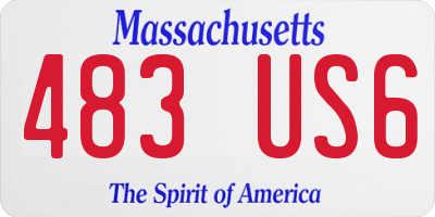 MA license plate 483US6