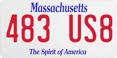 MA license plate 483US8