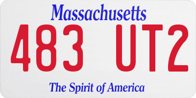 MA license plate 483UT2