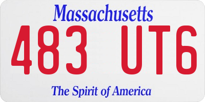 MA license plate 483UT6