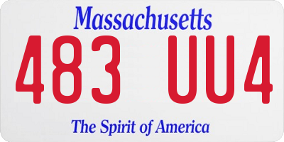 MA license plate 483UU4