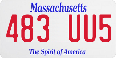 MA license plate 483UU5