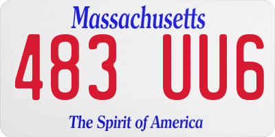 MA license plate 483UU6