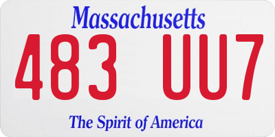 MA license plate 483UU7