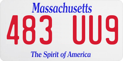 MA license plate 483UU9