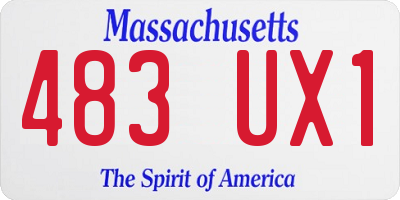 MA license plate 483UX1