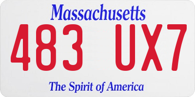 MA license plate 483UX7
