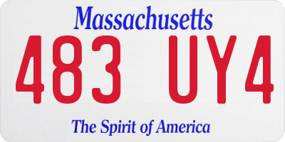 MA license plate 483UY4