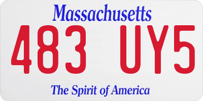 MA license plate 483UY5