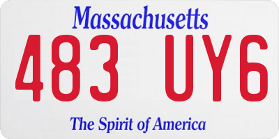 MA license plate 483UY6