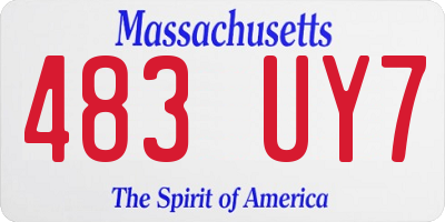 MA license plate 483UY7