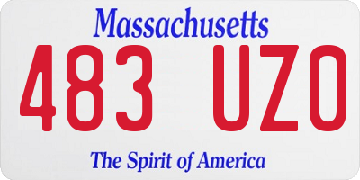 MA license plate 483UZ0