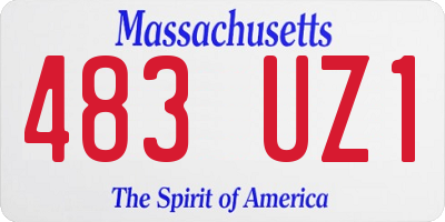 MA license plate 483UZ1