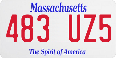 MA license plate 483UZ5