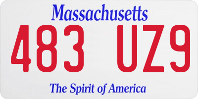 MA license plate 483UZ9