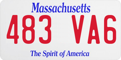 MA license plate 483VA6