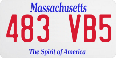 MA license plate 483VB5