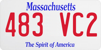 MA license plate 483VC2