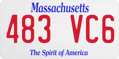 MA license plate 483VC6