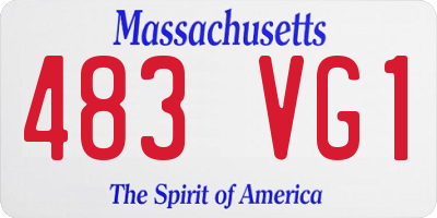 MA license plate 483VG1