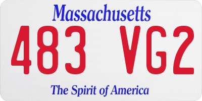 MA license plate 483VG2