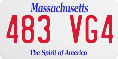 MA license plate 483VG4