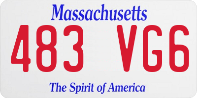 MA license plate 483VG6