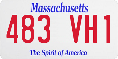 MA license plate 483VH1