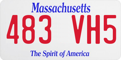 MA license plate 483VH5