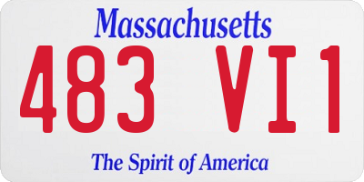 MA license plate 483VI1