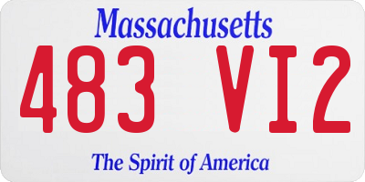 MA license plate 483VI2