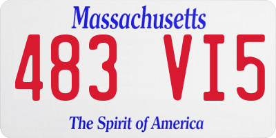 MA license plate 483VI5