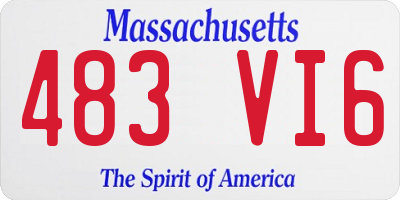 MA license plate 483VI6
