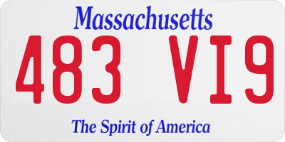 MA license plate 483VI9