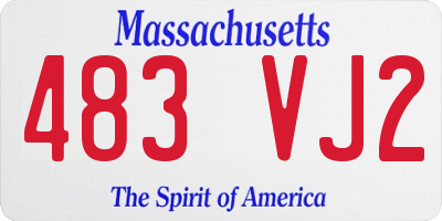 MA license plate 483VJ2