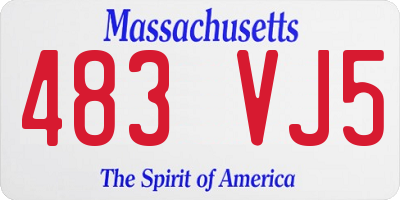 MA license plate 483VJ5