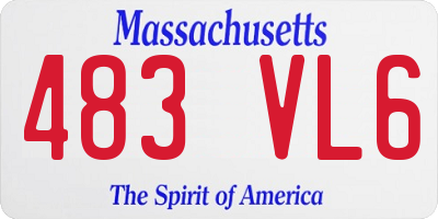 MA license plate 483VL6