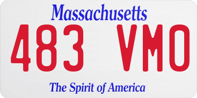 MA license plate 483VM0