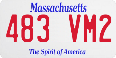 MA license plate 483VM2