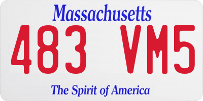 MA license plate 483VM5