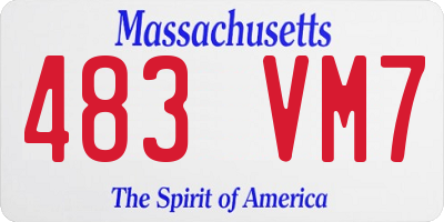 MA license plate 483VM7