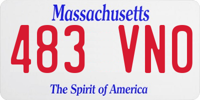 MA license plate 483VN0