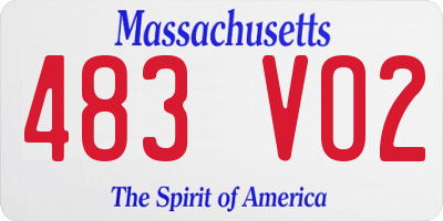 MA license plate 483VO2